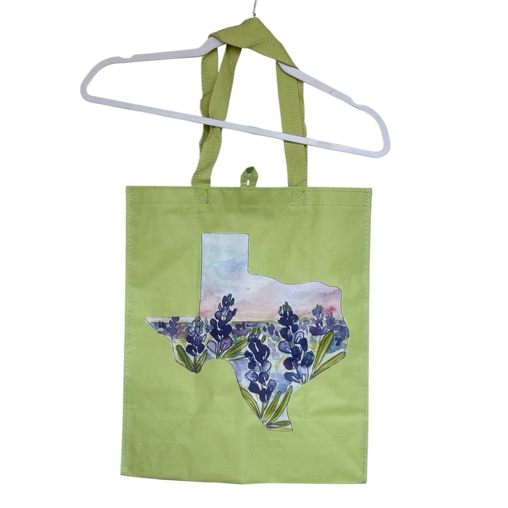 2 Howdy Y'all Longhorn With Texas Bluebonnets Reusable Shopping Tote Bags - Picture 6 of 6